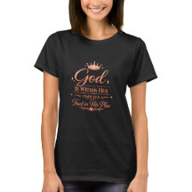 God is in haar midden Christelijk T-shirt (Psalm 4