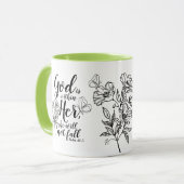 God is in haar Psalm 46:5 Bijbelvers geschenk Mok (Voorkant links)