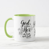 God is in haar Psalm 46:5 Bijbelvers geschenk Mok (Links)