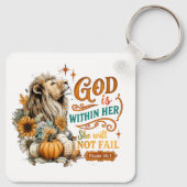 God is in haar... sleutelhanger (Achterkant)