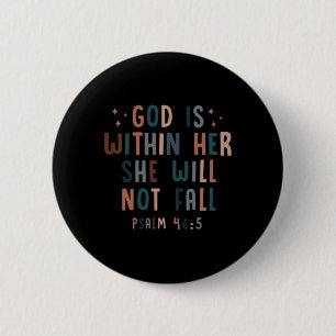 God is in haar zij zal niet Herfsten Herfst herfst Ronde Button 5,7 Cm