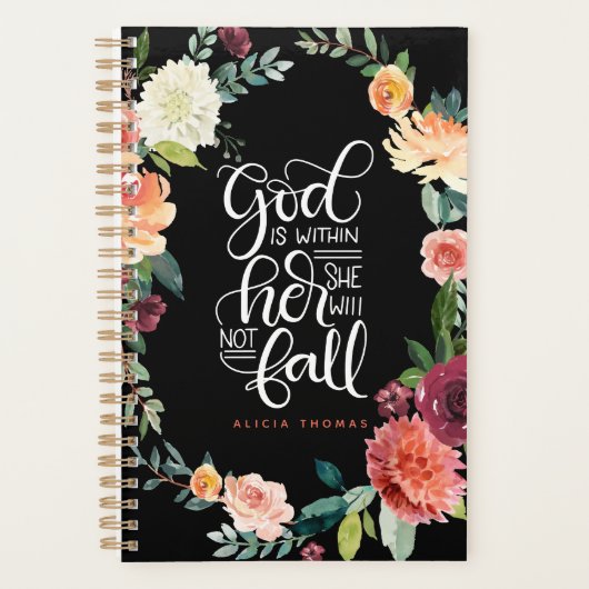 God is in haar, zij zal niet herfsten planner (Voorkant)