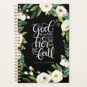 God is in haar, zij zal niet herfsten planner (Voorkant)