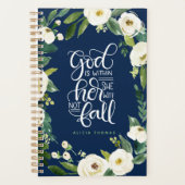 God is in haar, zij zal niet herfsten planner (Voorkant)