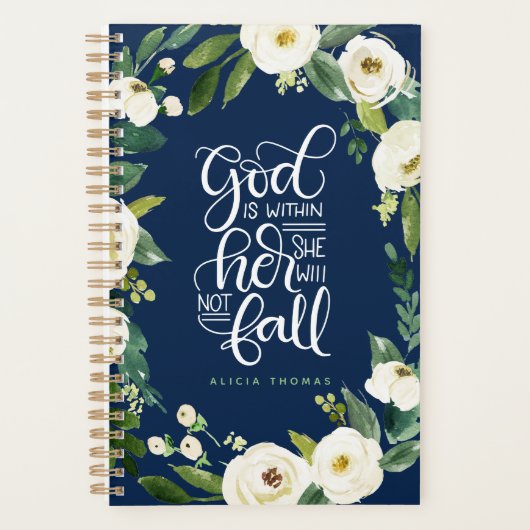 God is in haar, zij zal niet herfsten planner (Voorkant)