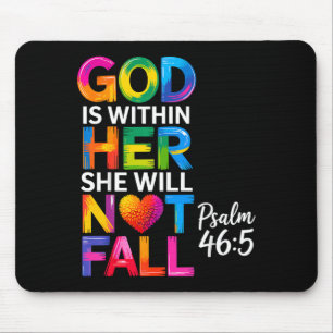 God Is In Haar Zij Zal Niet Vallen Psalm 46-5 Muismat
