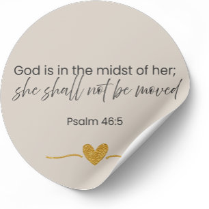 God is in het midden van haar sticker – Psalm 46:5
