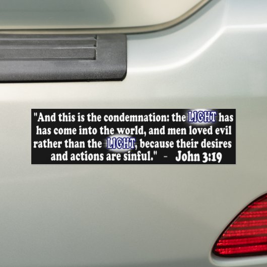 God is Licht Bumpersticker (Op auto)