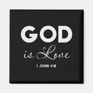God Is Liefde 1 Johannes 4_8 Bijbelvers Christelij Magneet