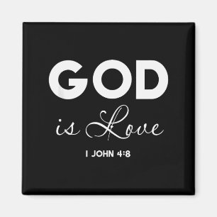 God Is Liefde 1 Johannes 4_8 Bijbelvers Christelij Magneet