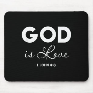 God Is Liefde 1 Johannes 4_8 Bijbelvers Christelij Muismat