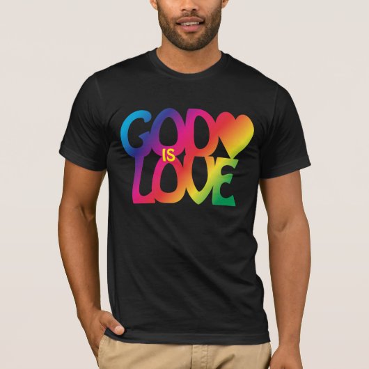 God is liefde (alternatief) t-shirt (Voorkant)