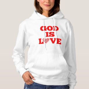 God is Liefde Bijbel Quote Vrouwen Hoodie