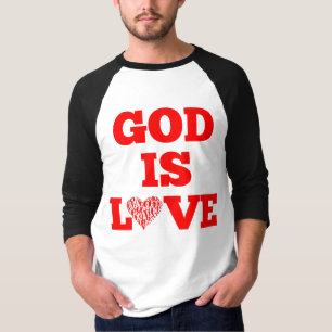 God is liefde Bijbelcitaat Mannen T-shirt