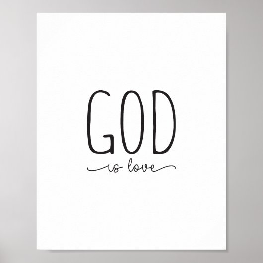 God is liefde, Bijbelse kunst Poster (Voorkant)