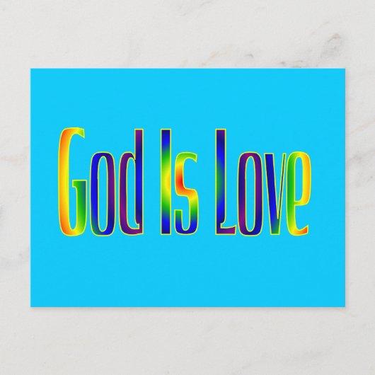 God is liefde briefkaart (Voorkant)