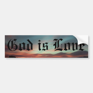 God is liefde bumpersticker