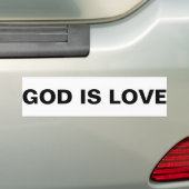 God is liefde bumpersticker (Op auto)
