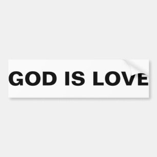 God is liefde bumpersticker
