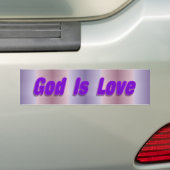 god is liefde bumpersticker (Op auto)