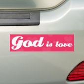 God is liefde bumpersticker (Op auto)