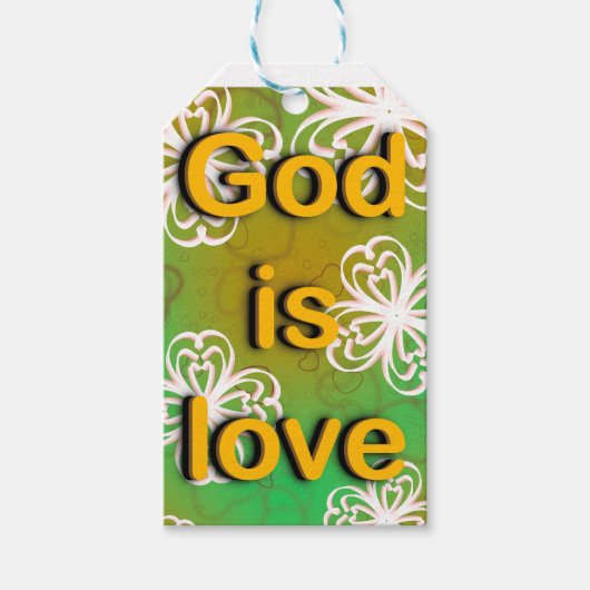 God is liefde cadeaulabel (Voorkant)