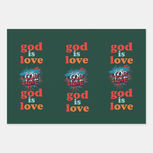 God is liefde: een boodschap van troost inpakpapier vel (Voorkant 3)