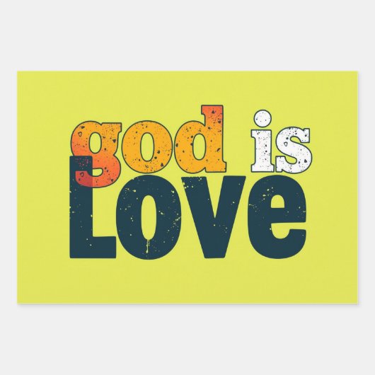 God is liefde: een vredige uitdrukking inpakpapier vel (Voorkant 3)