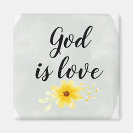 God is liefde floral magneet