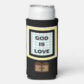 "GOD is liefde." Grappig citaat. selectievakje (Seltzer Voorkant)