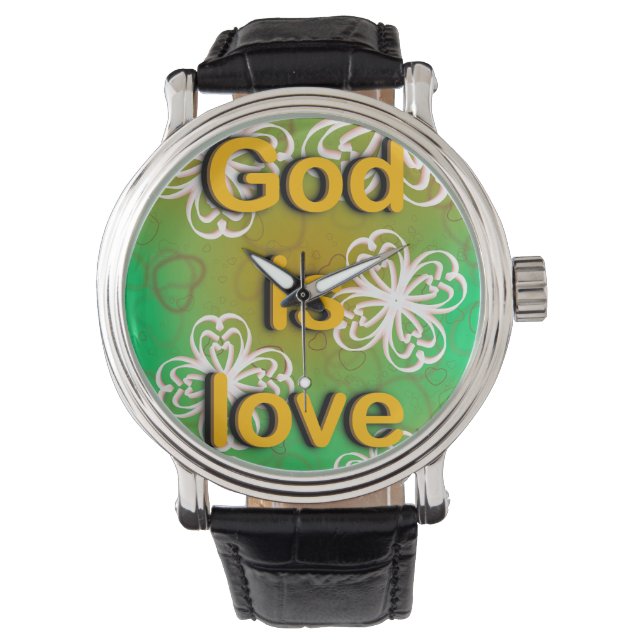 god is liefde horloge (Voorkant)