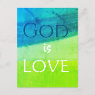 God is Liefde Inspirerend Feestdagenkaart