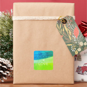 God is Liefde Inspirerend Vierkante Sticker