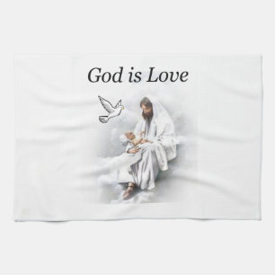 God is Liefde, Jezus keuken handdoek