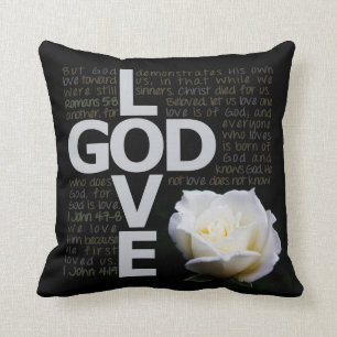 God is liefde kussen