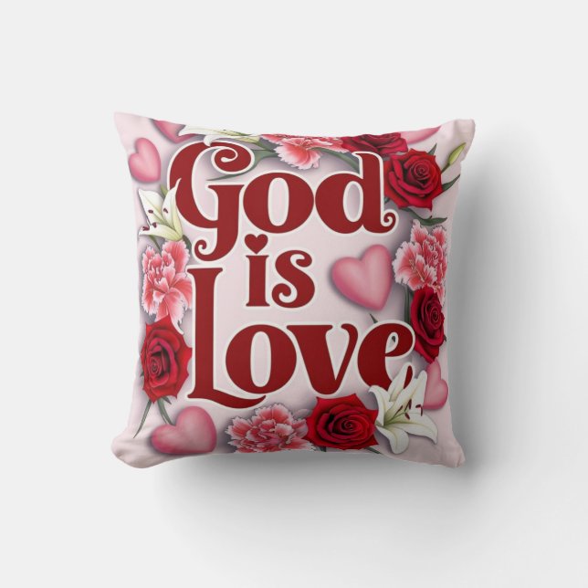 God is liefde kussen (Voorkant)