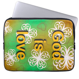 God is liefde laptop sleeve