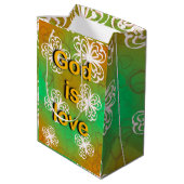 God is liefde medium cadeauzakje (Achterkant Gekanteld)