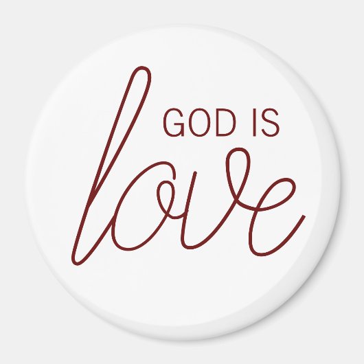 God is Liefde Modern Christelijk Magneet (Voorkant)