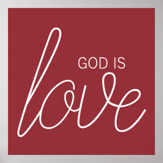God is Liefde Modern Christelijk Poster