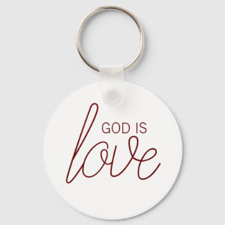 God is Liefde Modern Christelijk Sleutelhanger