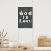 God is liefde poster (Keuken)