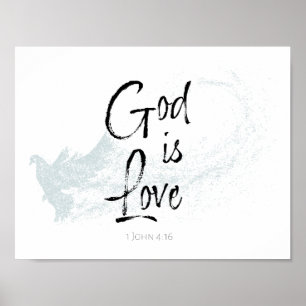 God is liefde poster