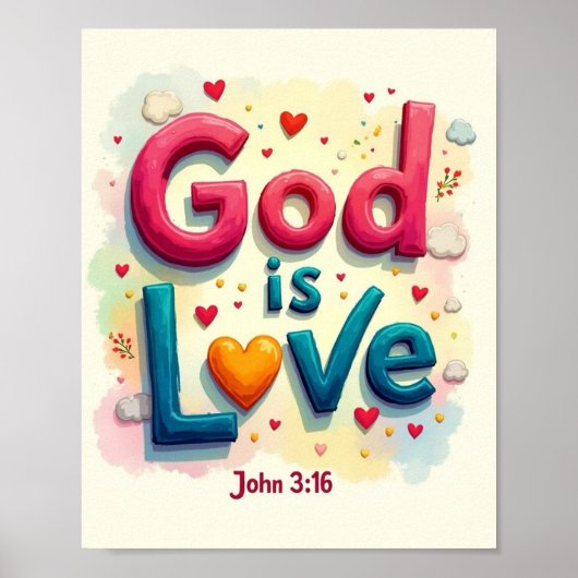 God is liefde poster (Voorkant)
