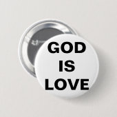 God is liefde ronde button 5,7 cm (Voorkant /achterkant)