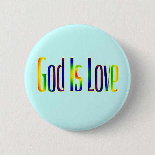 God is liefde ronde button 5,7 cm (Voorkant)