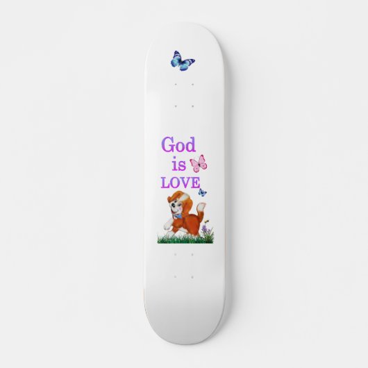 God is liefde skateboard (Voorkant)