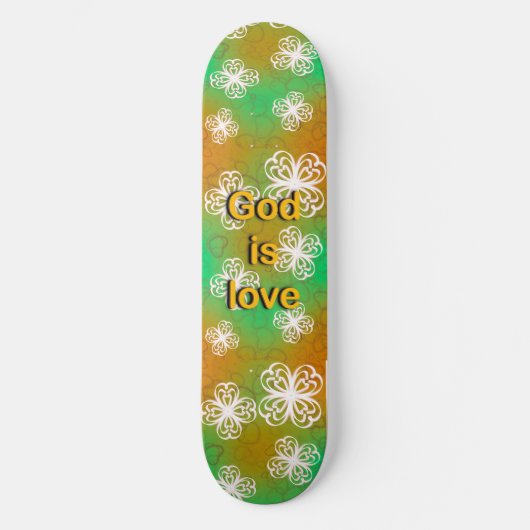 God is liefde skateboard (Voorkant)