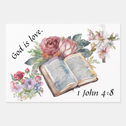 God is liefde - Troostend ontwerp Inpakpapier Vel (Voorkant 2)