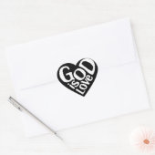 God is liefde zoals Jezus citeert God kunst liefde Hart Sticker (Envelop)